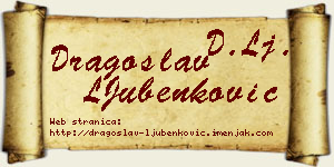 Dragoslav LJubenković vizit kartica